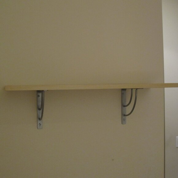 Floating Shelf Light Wood Color Metal Shelf Holder - Picture 5 of 5